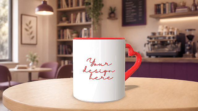 Mug with Heart Handle