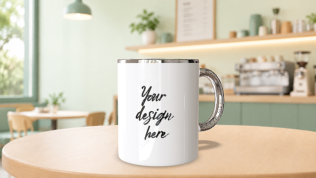Taza (Borde y Asa Cromada Plateada)