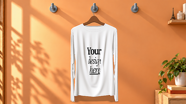 Camiseta De Manga Larga Para Mujer - Percha