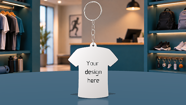 MDF Keychain - T Shirt