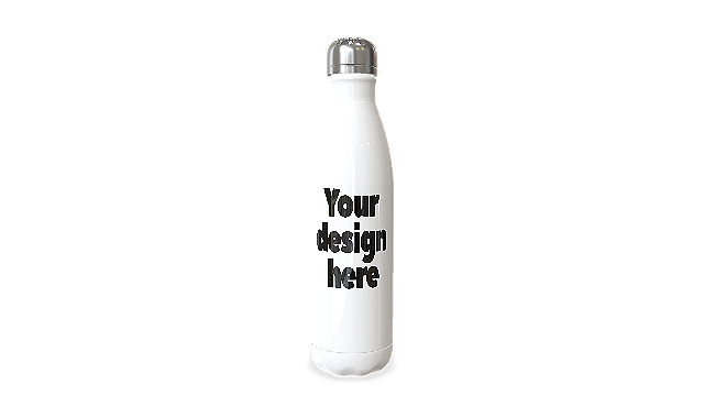 White Stainless Steel Bottle - 25oz