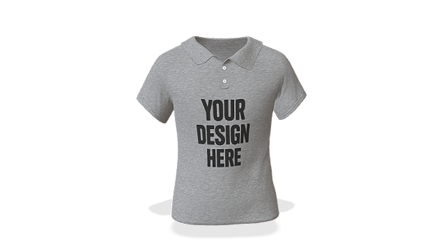 Men's Heather Gray  Polo Shirt