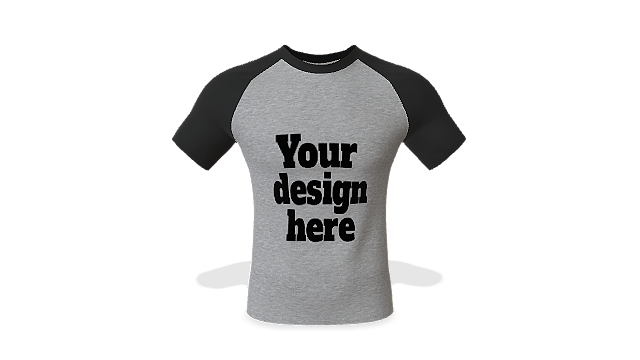 Men's Heather Gray  Raglan T-shirt