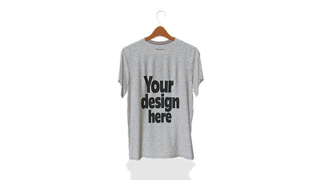 Camiseta  Masculina  Cinza Mescla - Cabide